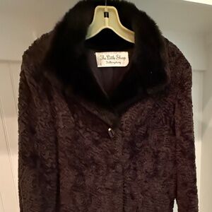 Persian Lamb Jacket with Fur Collar and Cuffs